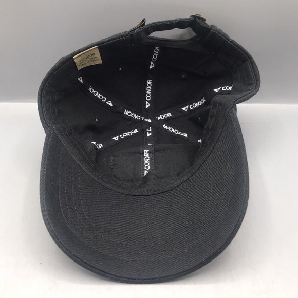 Condor Tactical Hat Cap Black Adjustable Hook And Loop Patches VGC - Picture 5 of 7